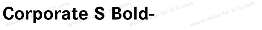 Corporate S Bold字体转换